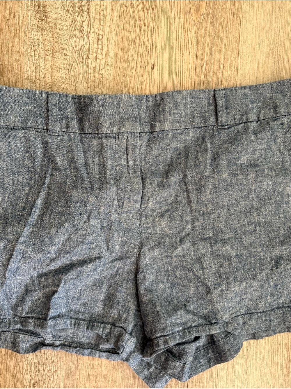 LOFT Chambray-Style Blue Jean Shorts